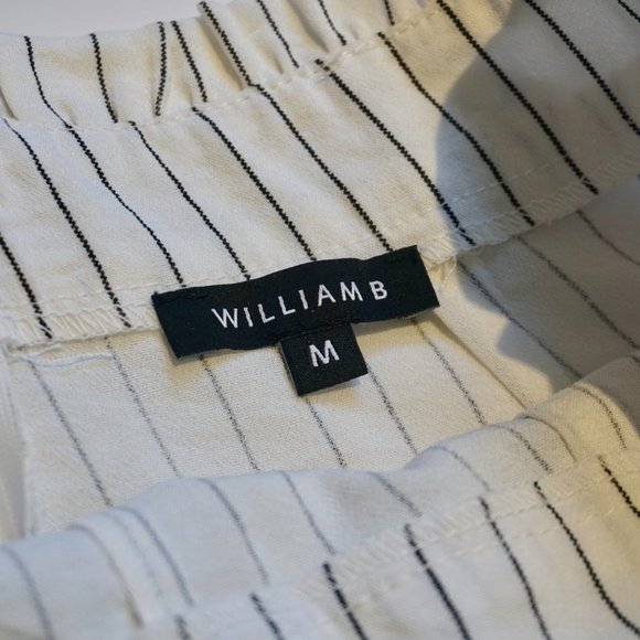 💚 WILLIAM B Wide Leg Striped Belted Pants (M) - Picture 4 of 14